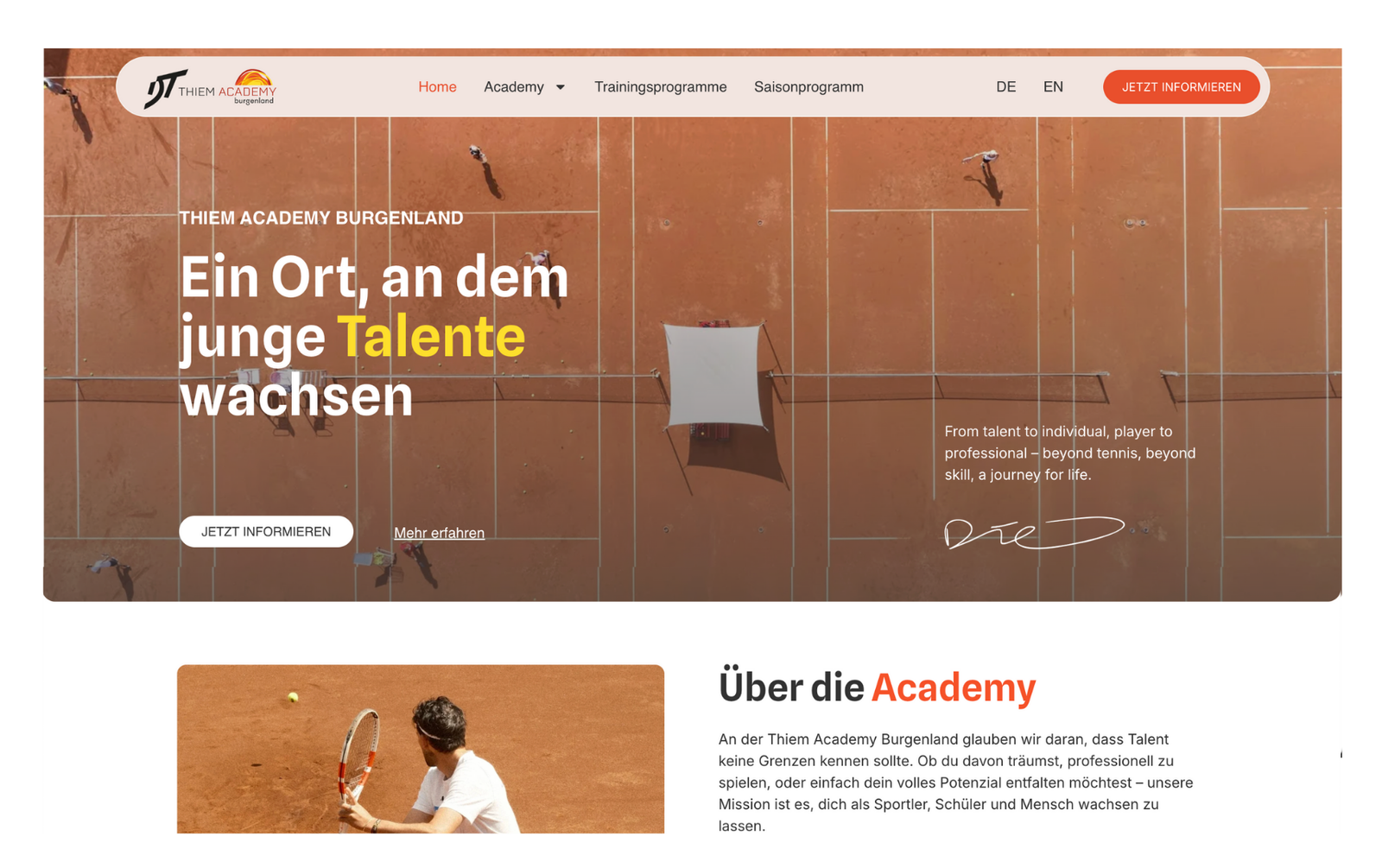 Tennis Academy Burgenland – Nachher
